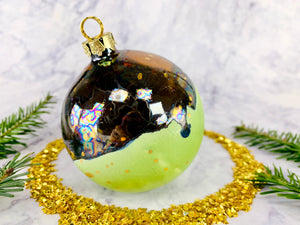 Crystal and Green Ornament